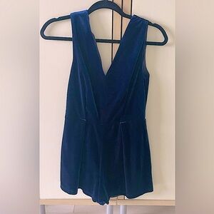 Topshop velvet jumpsuit